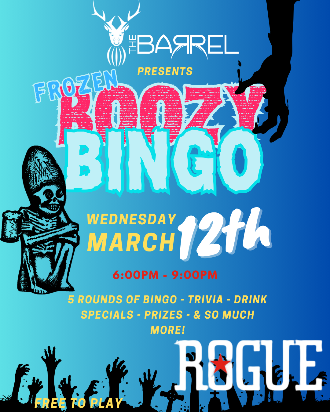 Boozy Bingo. Rogue. FDGDs 2025 Insta