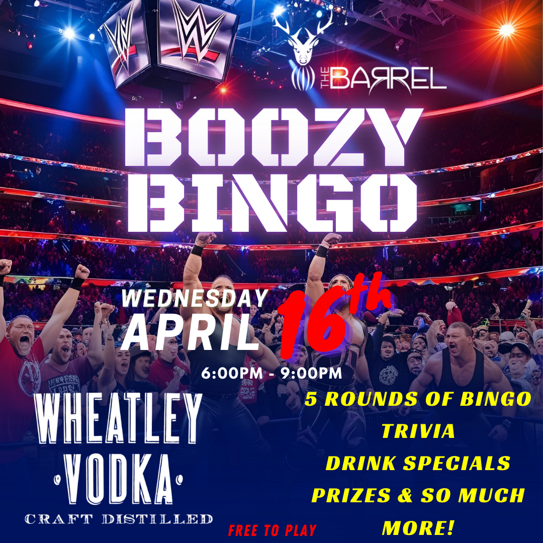 Wheatley WWE Boozy Bingo Poster.Insta